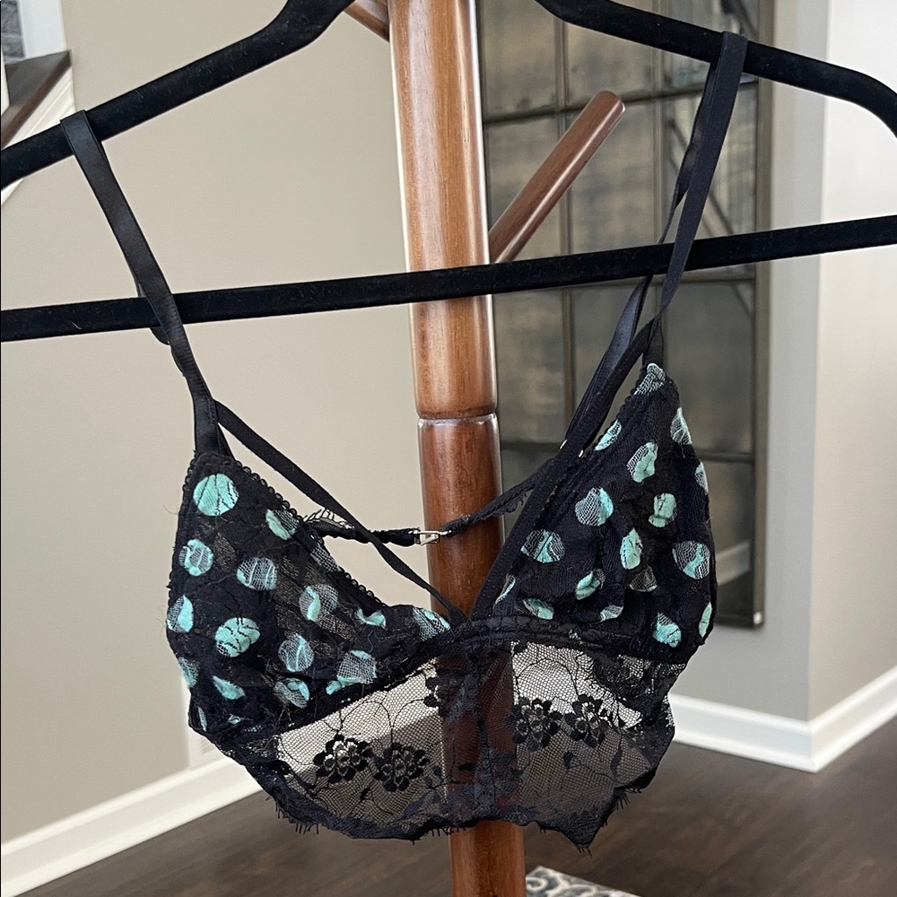 Black and Green Lace Bralette